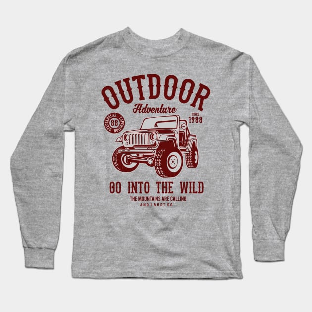 Outdoor Adventure Long Sleeve T-Shirt by lionkingdesign